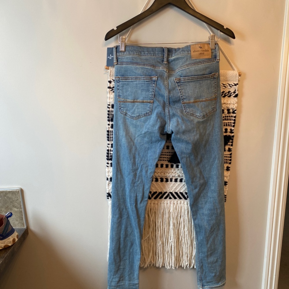 Abercrombie Boys Ultimate Stretch ripped super skinny jeans 15/16 slim pant NWT - Picture 6 of 12